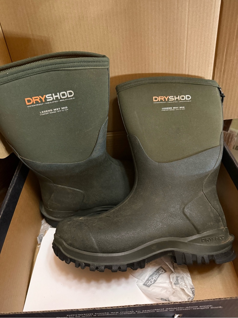 DRYSHOD Legend NXT Mid Waterproof Green Rubber Boots